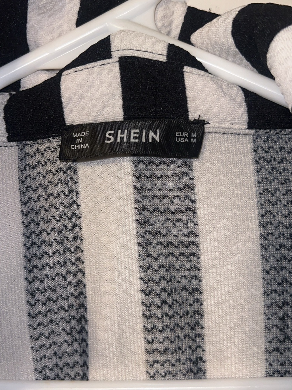 Black and White Vertical Stripe Open Blazer - Picture 2 of 4